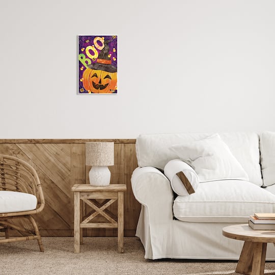 Stupell Industries Boo Jack-o-Lantern Halloween Candy Wall Plaque Art